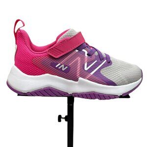 New Balance Little Girls Slip-on Running Shoes Sz 11.5 Wide Pink-Purple Sneakers